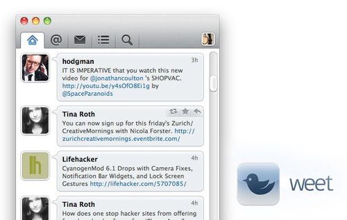 Weet una simple y elegante aplicación de Twitter para MacOS X