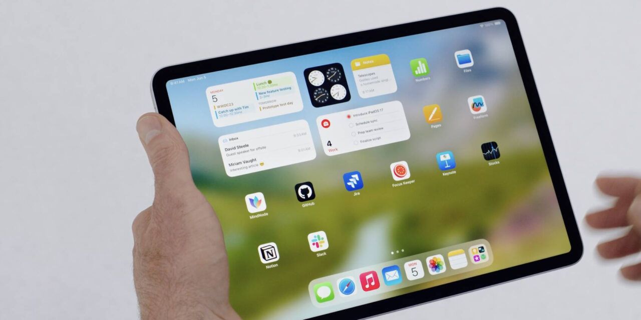 Apple revela iPadOS 17 con nueva pantalla de bloqueo y widgets interactivos