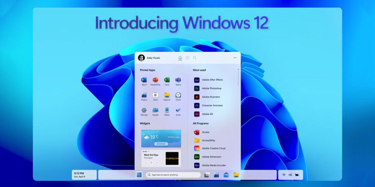 Elegante y moderno: se desvela un llamativo concepto de Windows 12