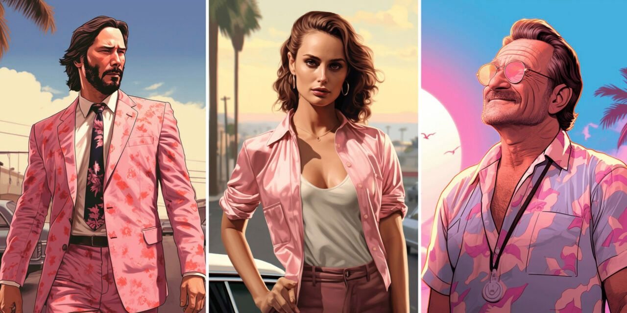 Una red neuronal llevó a actores famosos al mundo de GTA Vice City: 15 fotogramas
