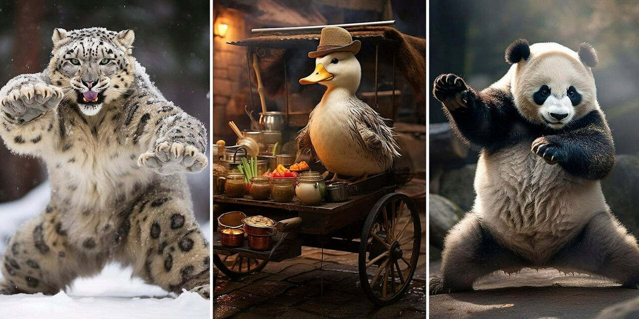 Red neuronal reveló 'Kung Fu Panda' con animales reales: 15 fotogramas