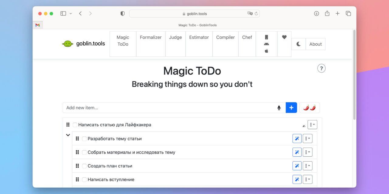 El servicio Magic ToDo descompone las tareas en pasos con ayuda de la IA