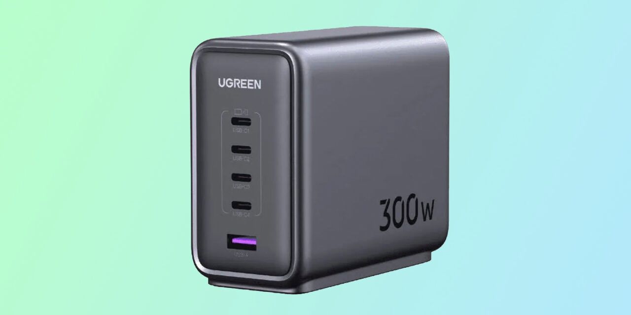 Ugreen presenta un cargador GaN compacto y muy potente, de 300 W