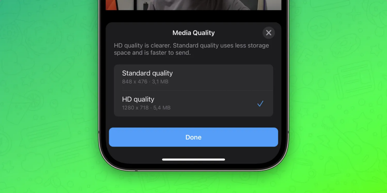 WhatsApp ya cuenta con una función para enviar vídeos en alta definición