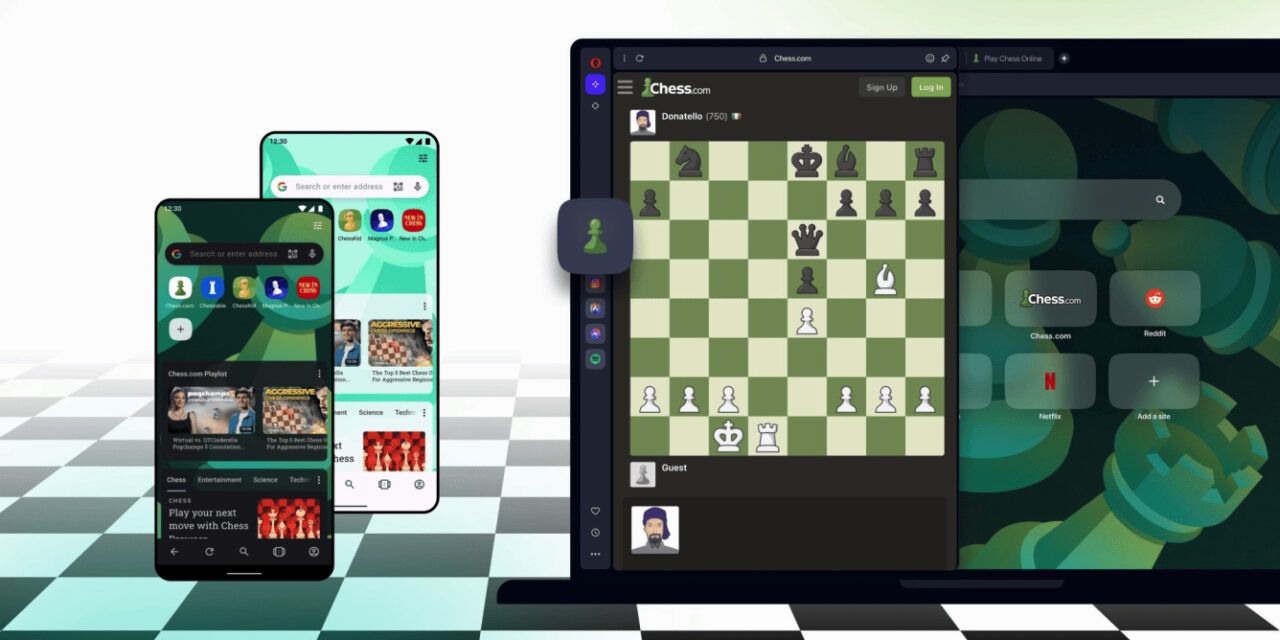 Opera y Chess.com lanzan un navegador con ajedrez integrado