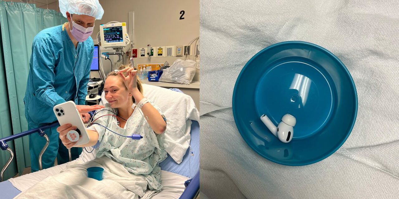Una mujer se tragó accidentalmente un auricular de los AirPods Pro y siguió en su estómago