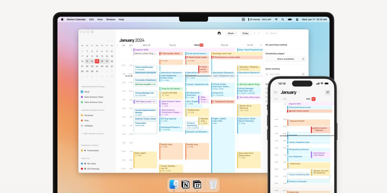 Notion ha lanzado una nueva aplicación Calendario
