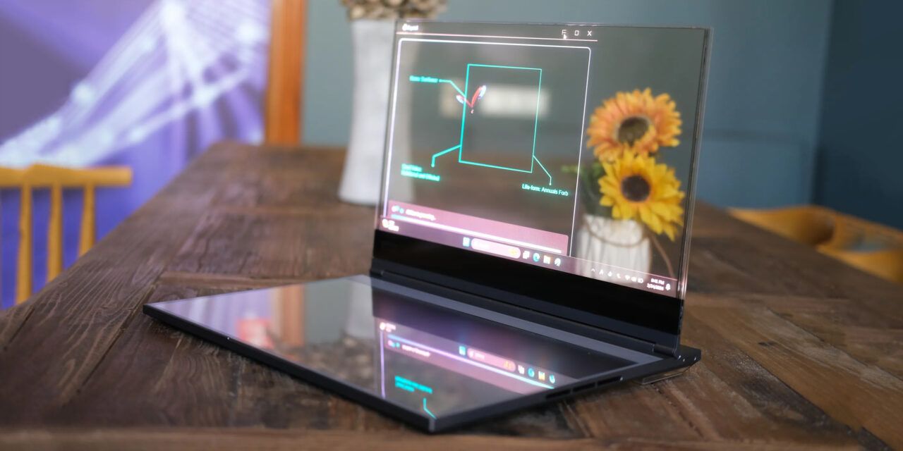 Lenovo ha desvelado un portátil con pantalla MicroLED transparente