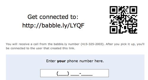Babble.ly crea enlaces privados a partir de tu número de teléfono