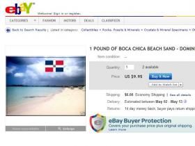 Insólito: Venden Arena de Boca Chica por Ebay