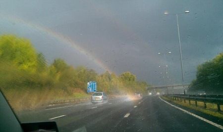 Foto el final de un arcoiris