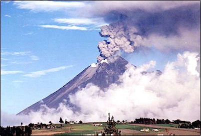 Amenaza de volcán en Ecuador
