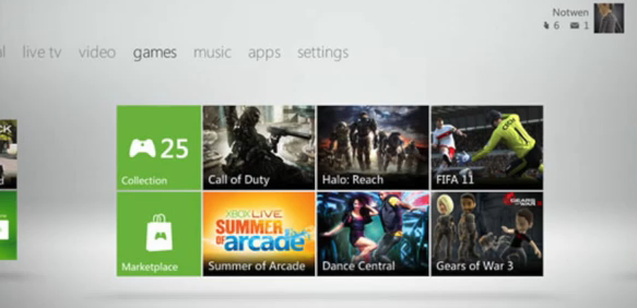 Nuevo dashboard para Xbox360